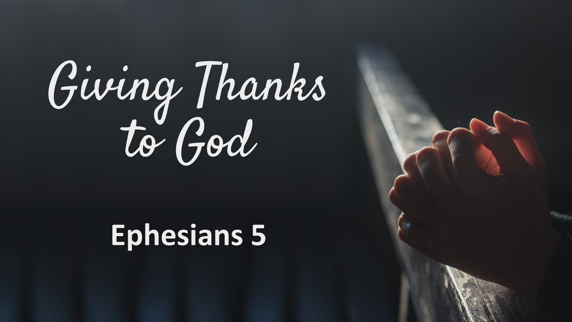 Sermon Giving Thanks To God Sound Teaching