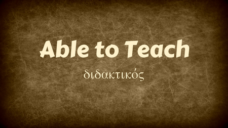 able to teach